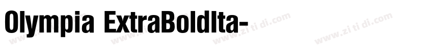 Olympia ExtraBoldIta字体转换